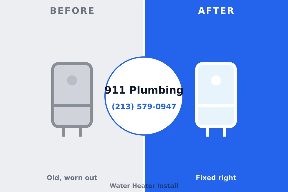 Before and after: plumbing company McMillin, WA